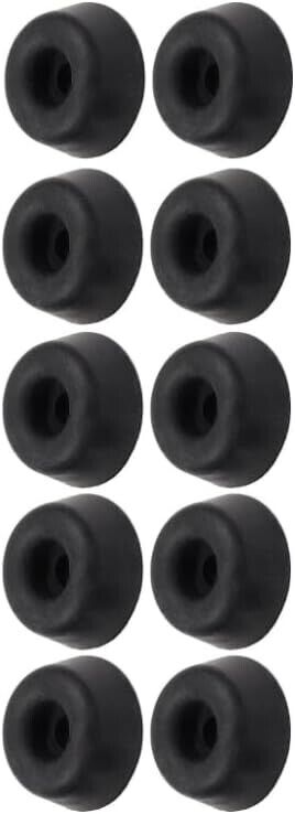 10 x Black Rubber Toilet Seat 19mm Buffer Pads