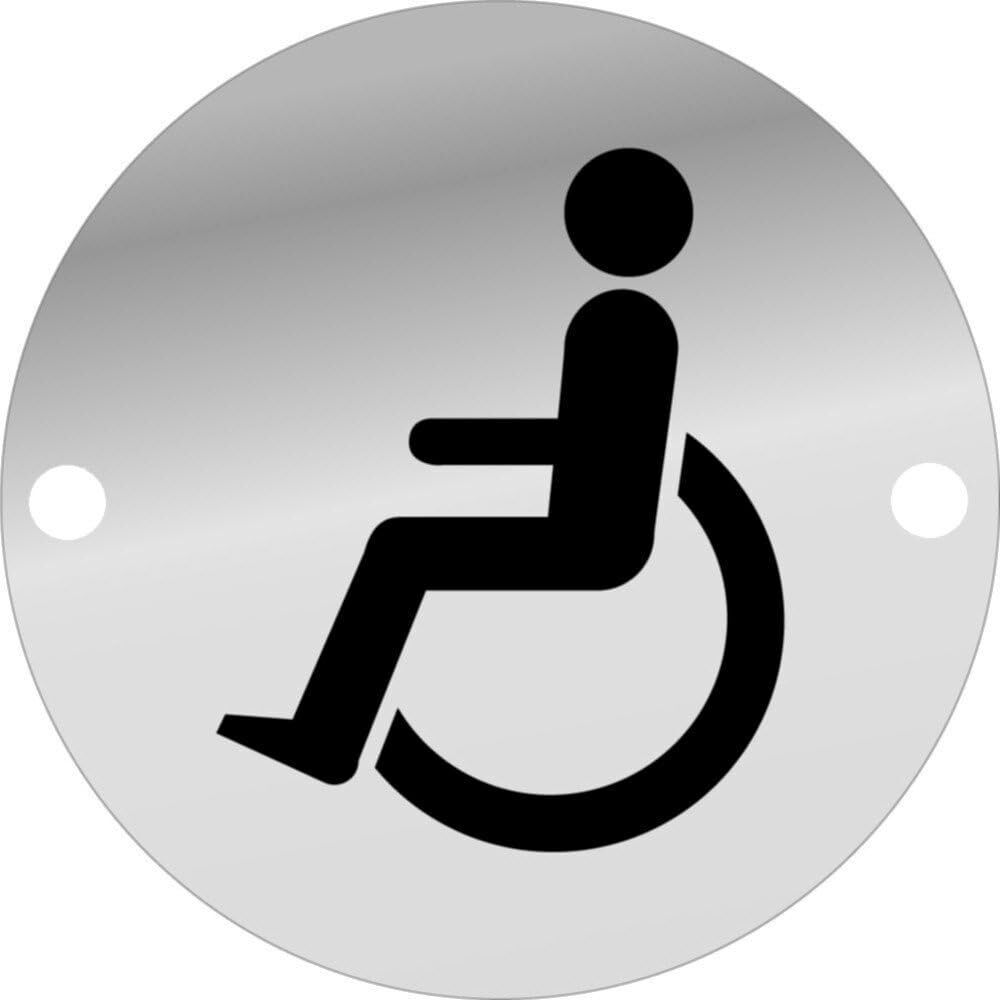 4Pc Toilet Door Sign Set 75mm Screen Printed SAA Male Female Disabled Shower