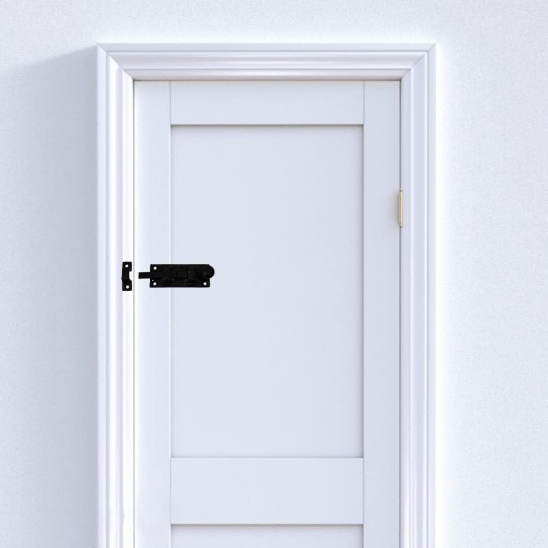 Door Bolt Straight 75mm on Black Antique, Surface Mounted Door Bolt,Sliding Door