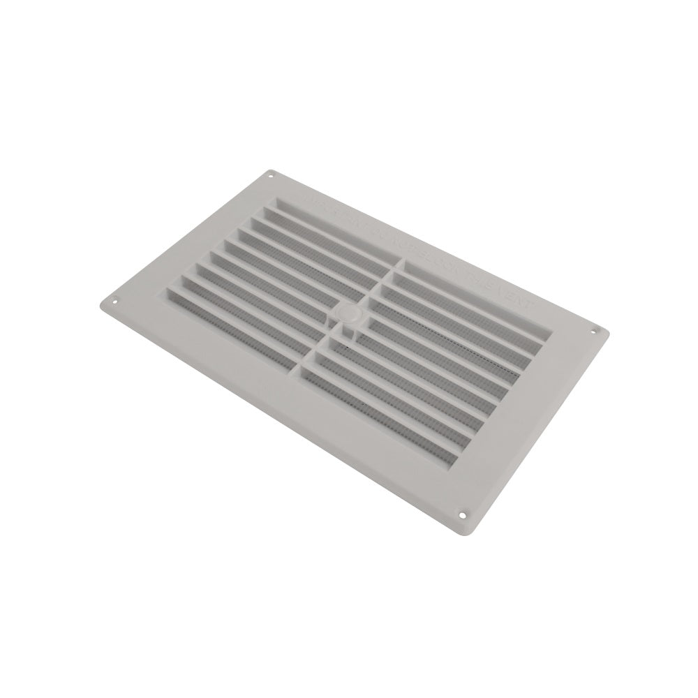 Louvre Vent With Mesh White Plastic