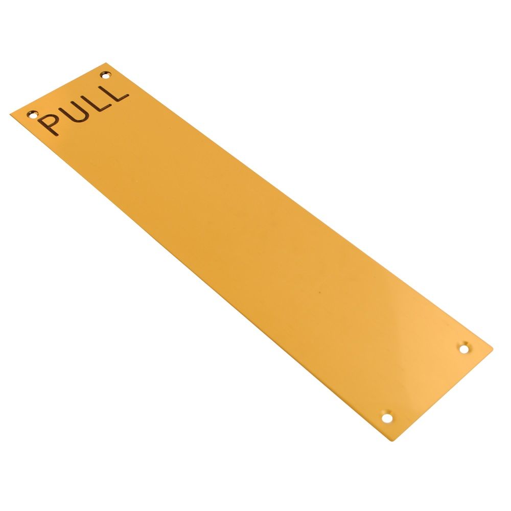 Finger Plate Engraved Pull Brass