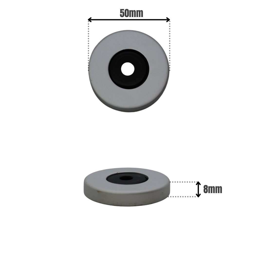 Vibe Rose & Cover (Metal) 50x8mm on Satin Anodised Aluminium for Internal Doors