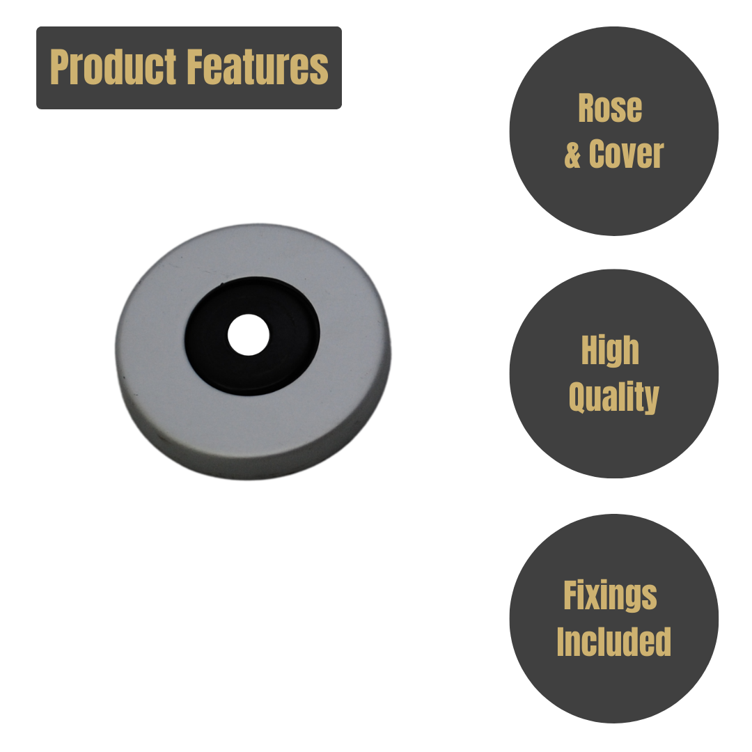 Vibe Rose & Cover (Metal) 50x8mm on Satin Anodised Aluminium for Internal Doors