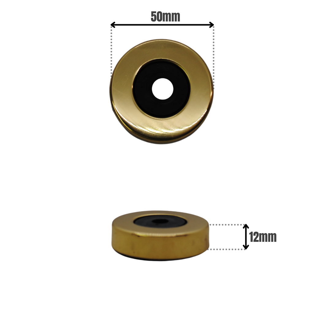 Vibe Rose & Cover 50x12mm on Brass for Internal Doors