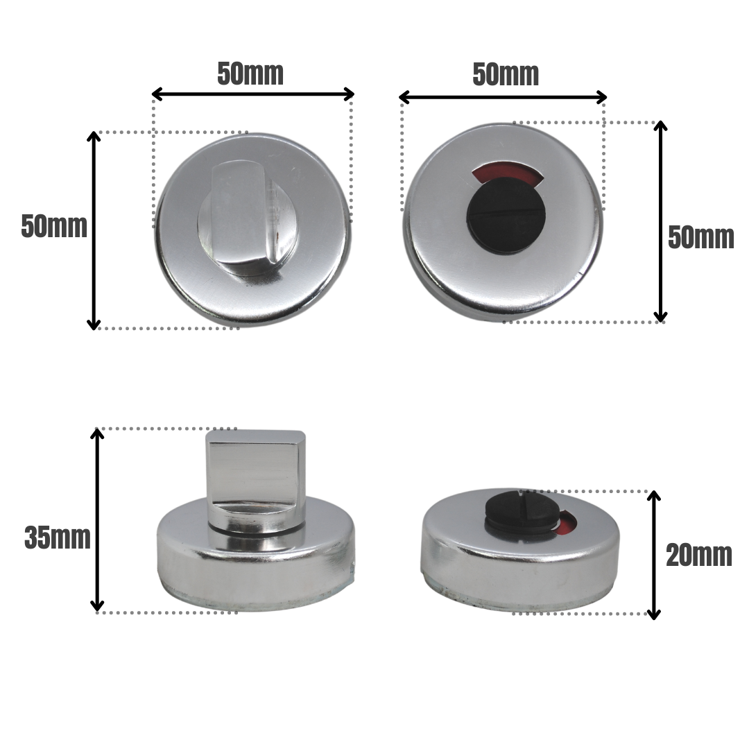 Vibe Turn & Release Bathroom on Polished Anodised Aluminium for Internal Doors