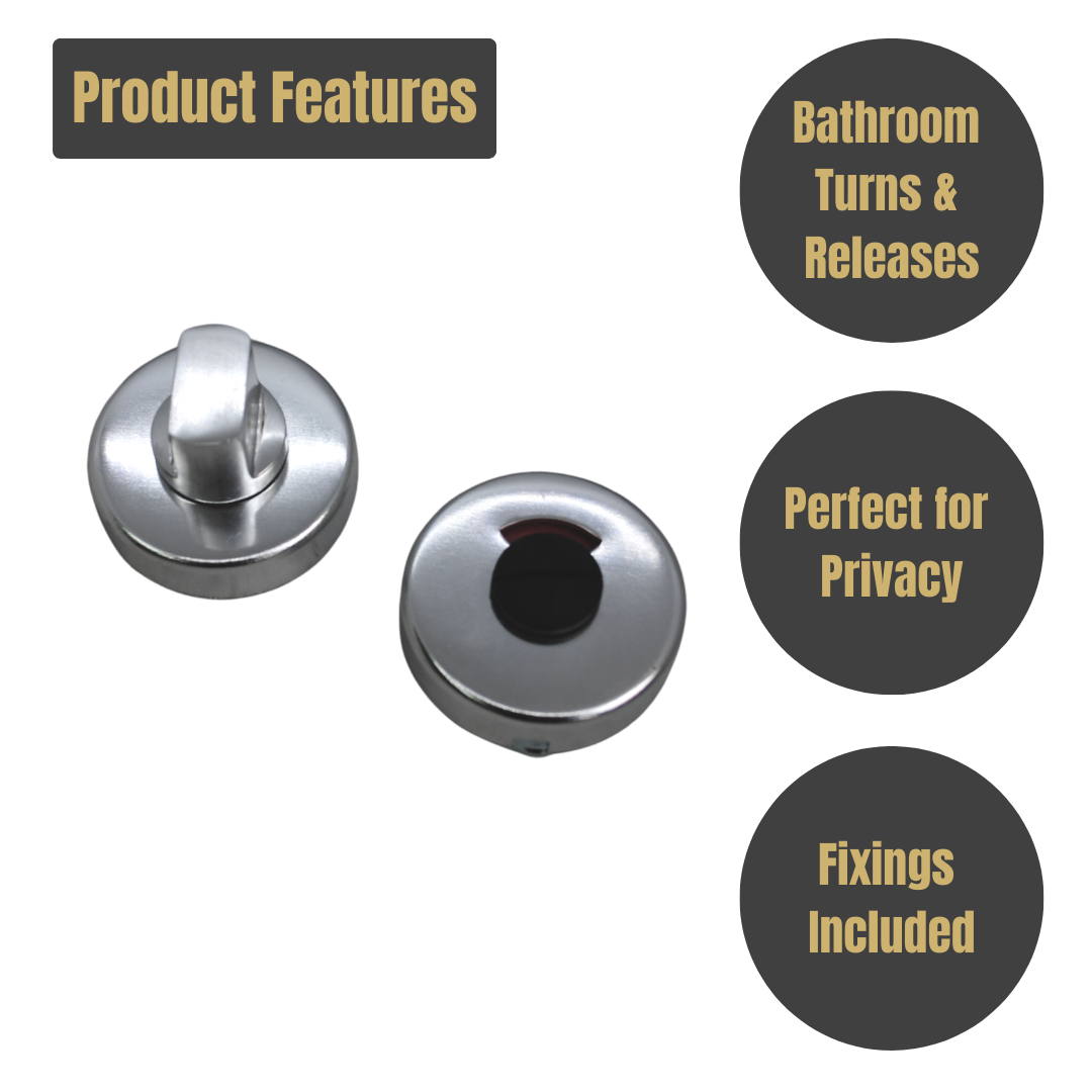 Vibe Turn & Release Bathroom on Polished Anodised Aluminium for Internal Doors