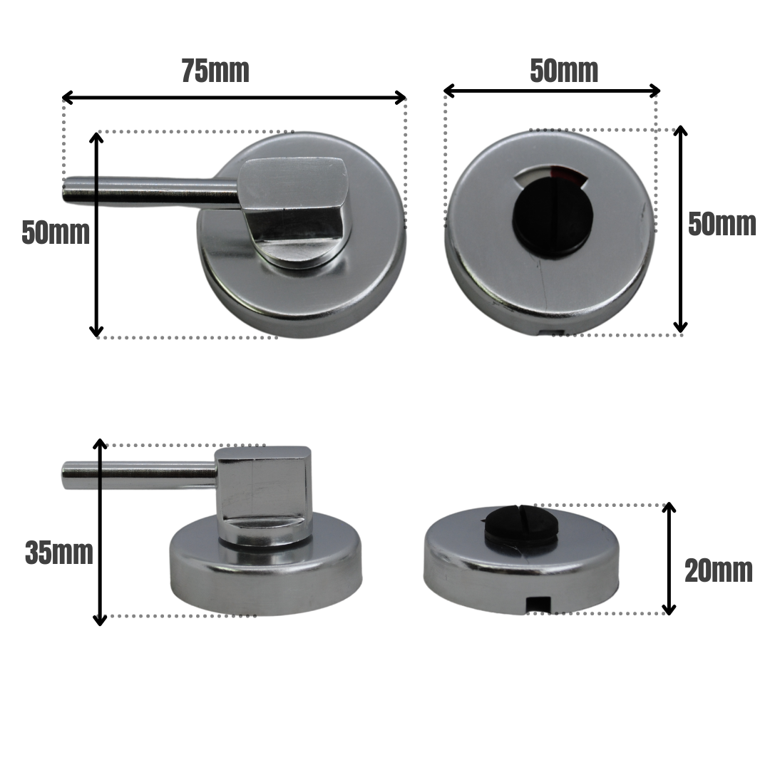 Vibe Turn & Release Disabled on Polished Anodised Aluminium for Internal Doors
