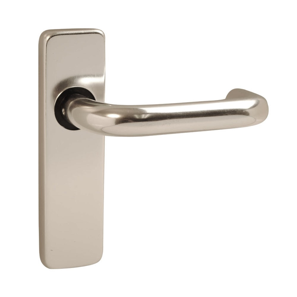 Vibe Round Bar Lever Latch on Polished Anodised Aluminium for Internal Doors
