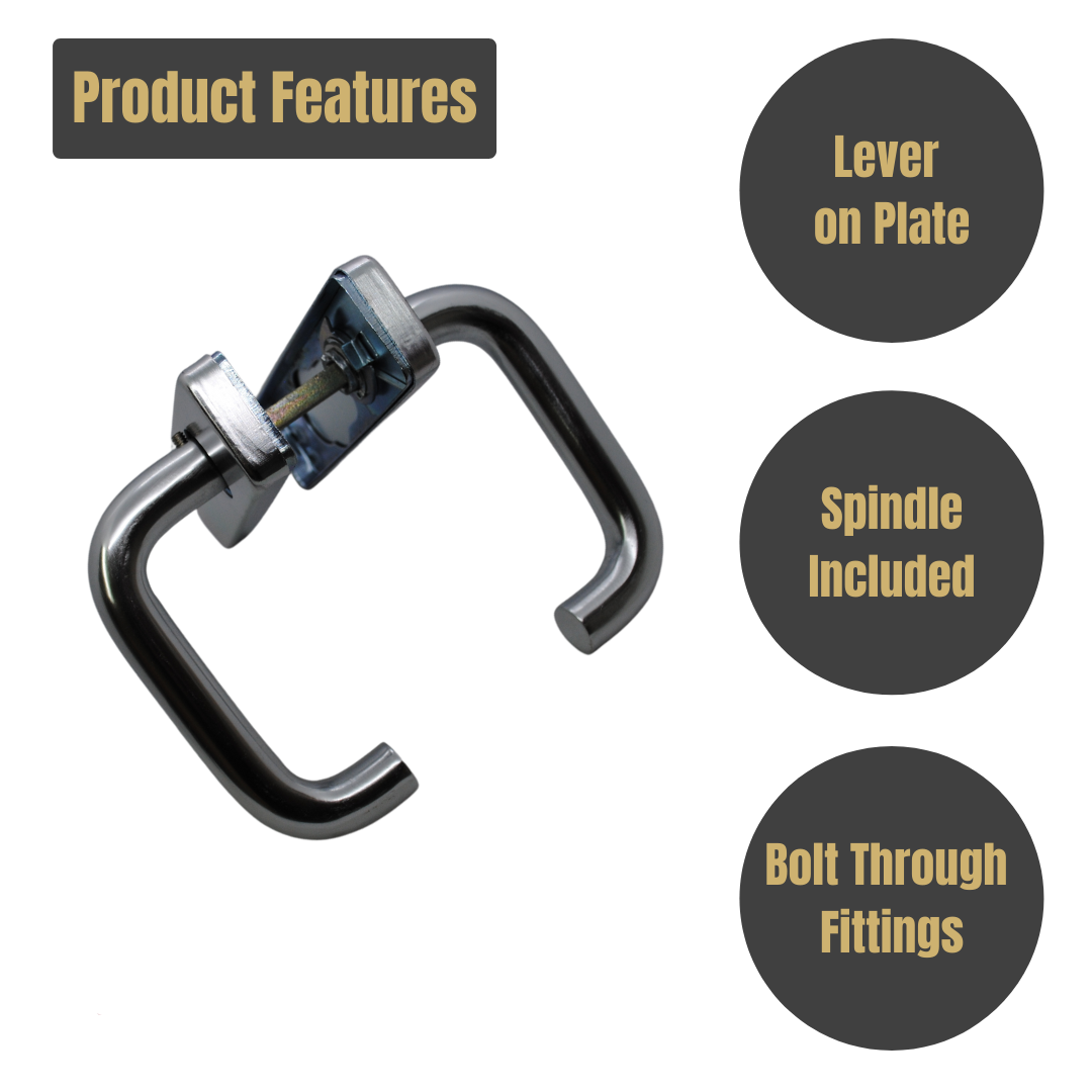 Vibe Round Bar Lever Latch on Polished Anodised Aluminium for Internal Doors