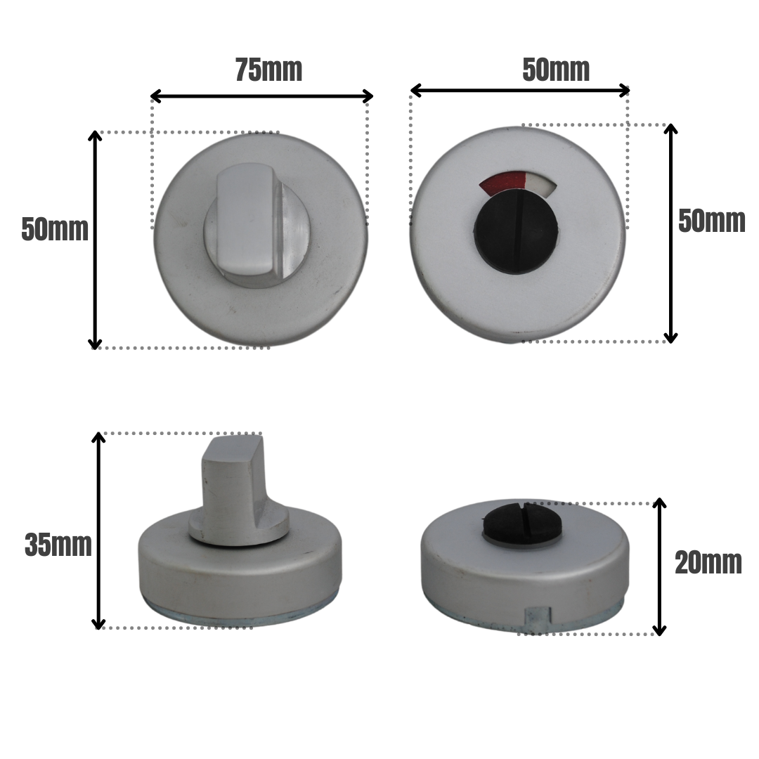 Vibe Turn & Release Bathroom on Satin Anodised Aluminium for Internal Doors