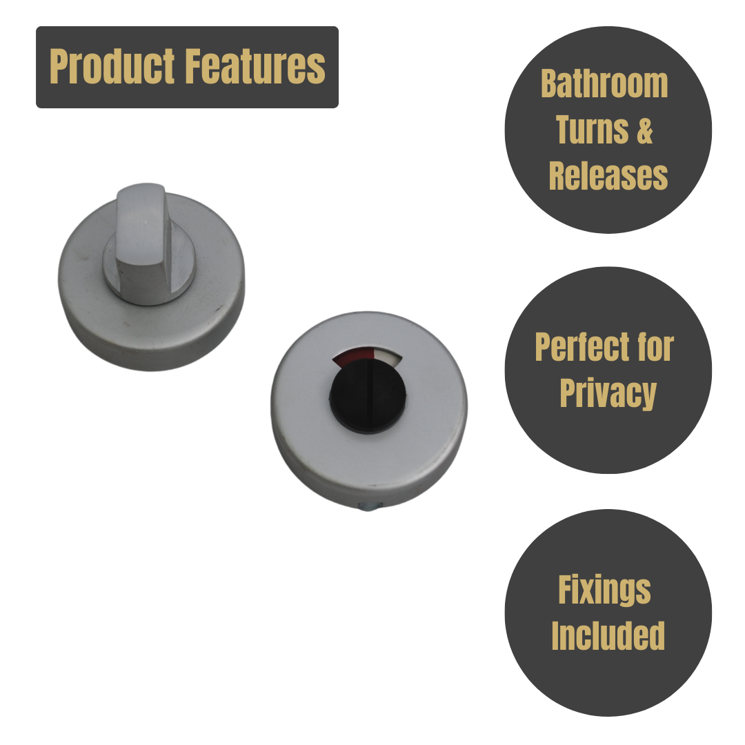 Vibe Turn & Release Bathroom on Satin Anodised Aluminium for Internal Doors