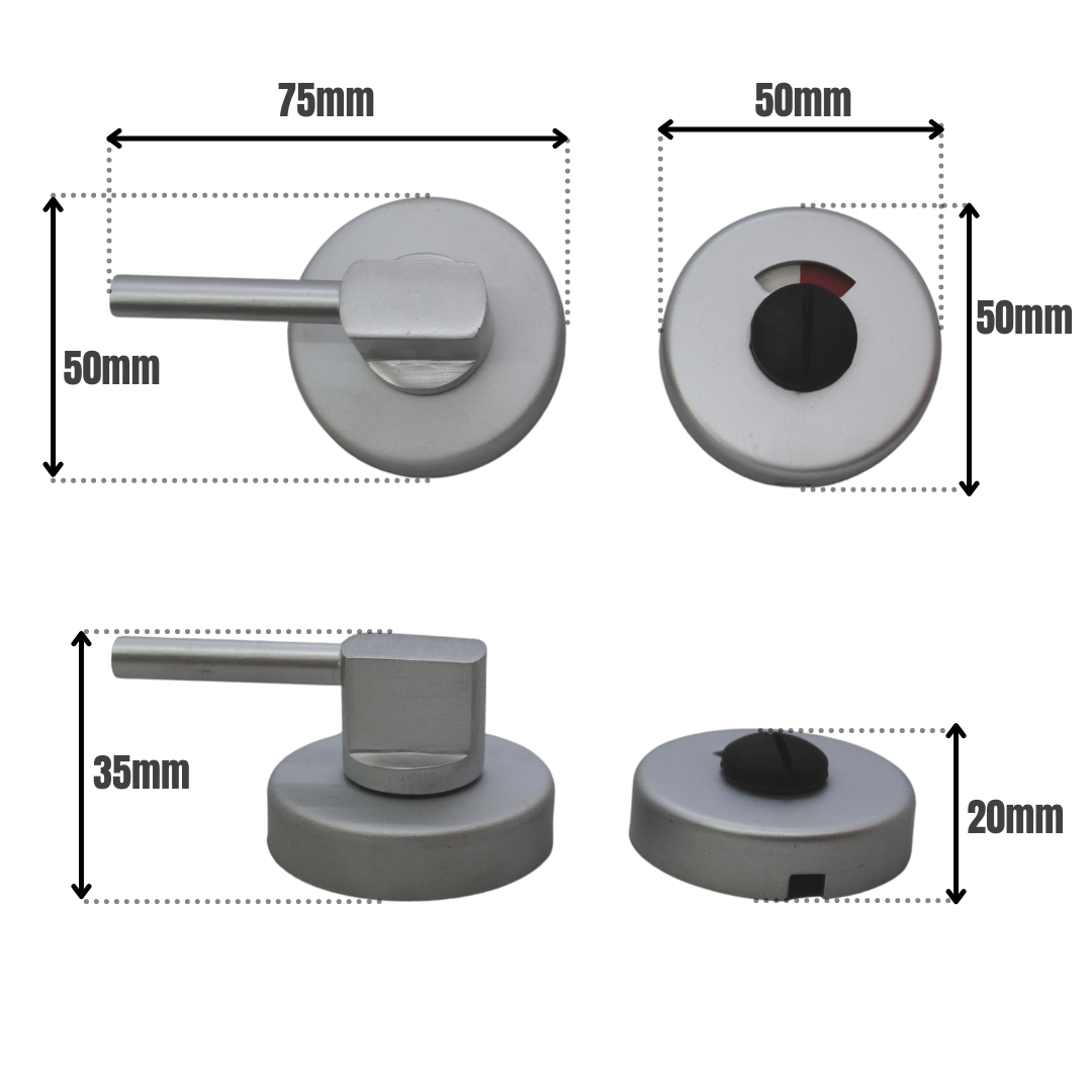 Vibe Turn & Release Disabled on Satin Anodised Aluminium for Internal Doors
