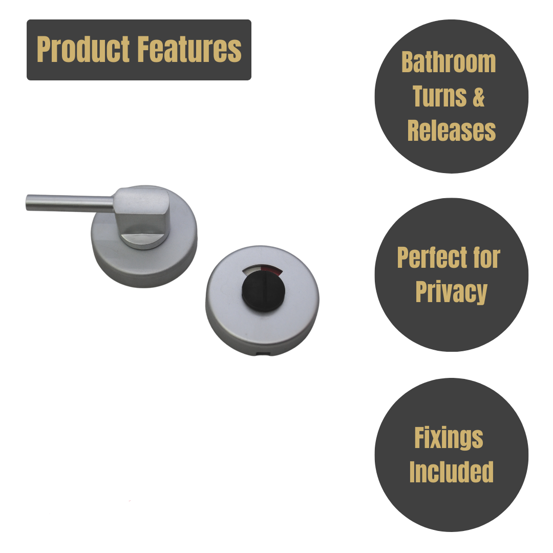 Vibe Turn & Release Disabled on Satin Anodised Aluminium for Internal Doors