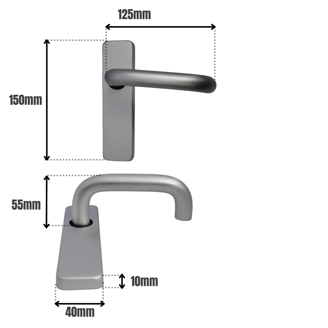 Vibe Round Bar Lever Latch on Satin Anodised Aluminium for Internal Doors
