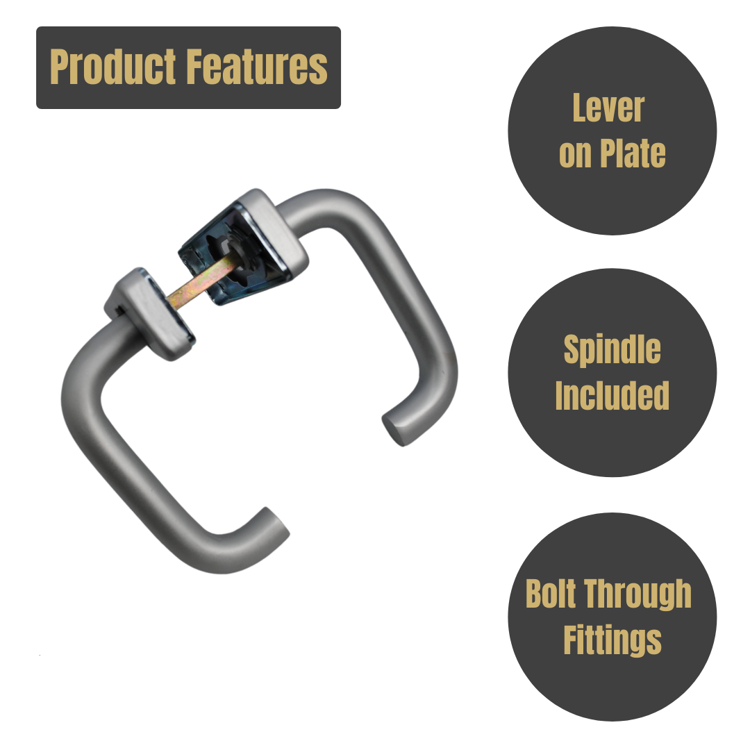 Vibe Round Bar Lever Oval on Satin Anodised Aluminium for Internal Doors