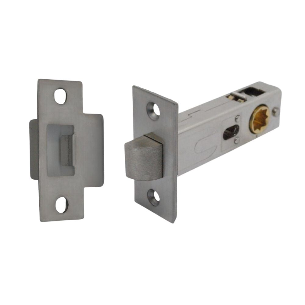 Premium Rectangular Tubular Latch 71mm (57mm Backset) Gun Metal