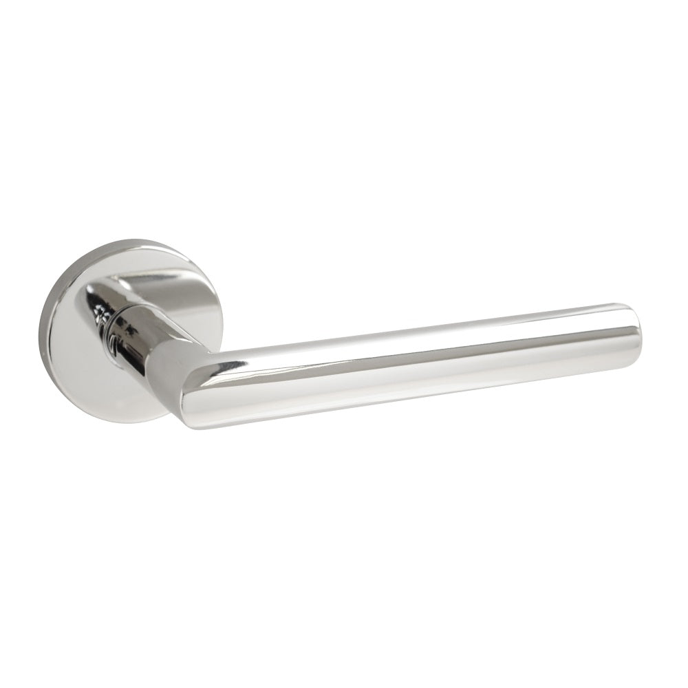 Vibe Mitra Rose Door Handle on Polished Stainless Steel for Internal Doors