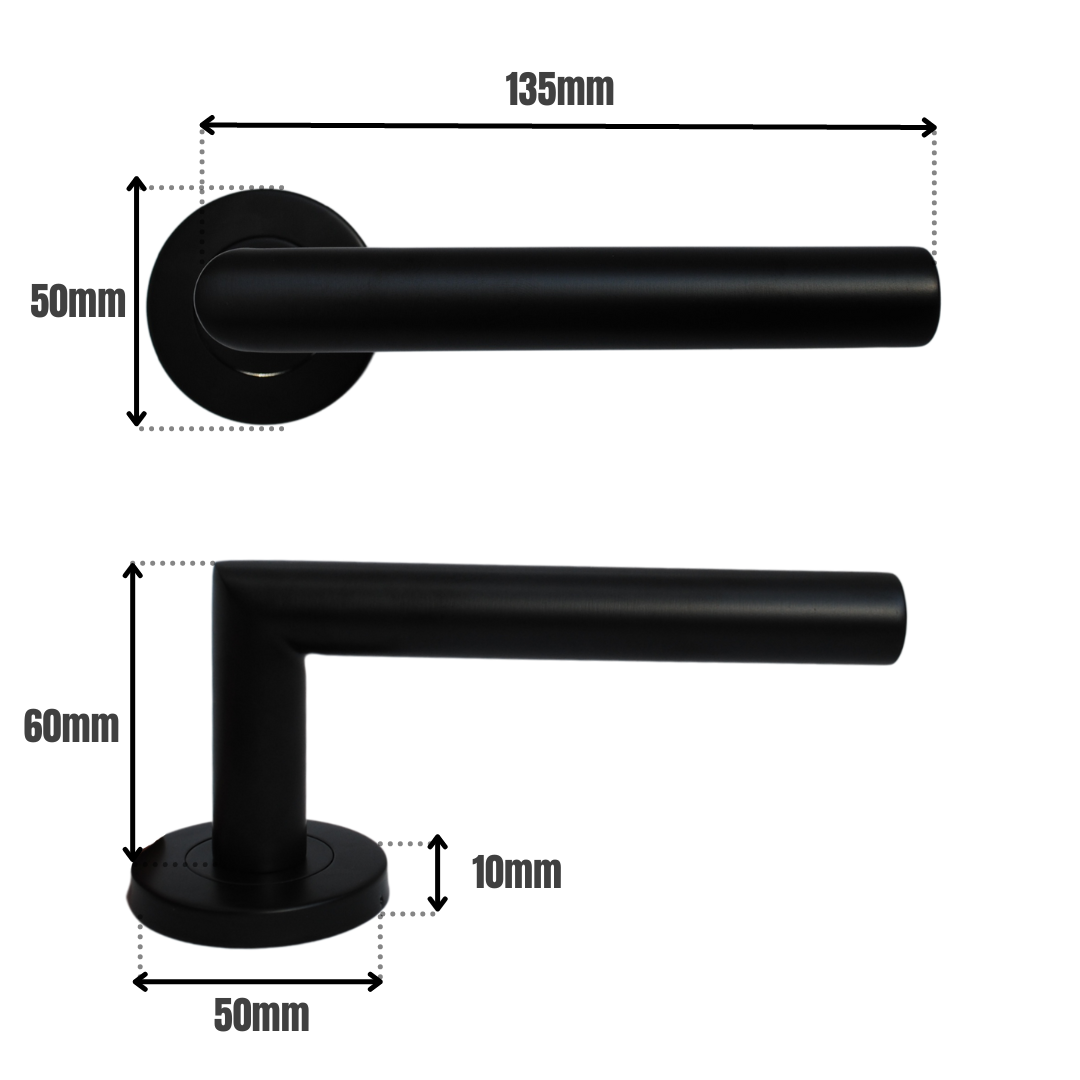 ONYX Design Mitra Lever on Matt Black for Internal Doors