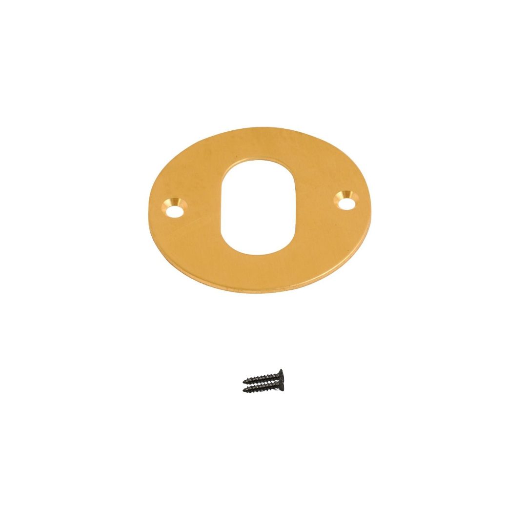 Escutcheon Oval Polished Brass 55mm