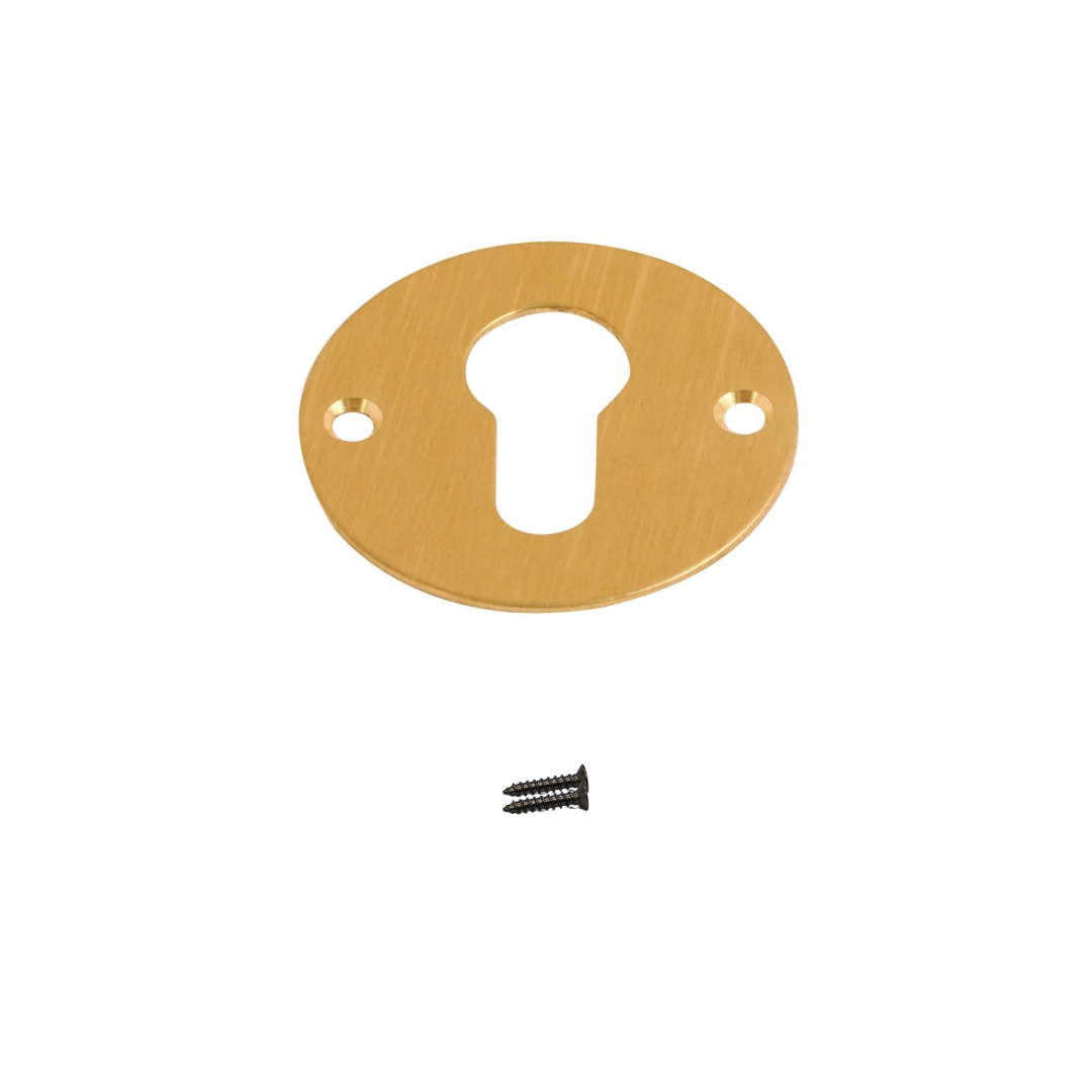 Escutcheon Euro Polished Brass 55mm