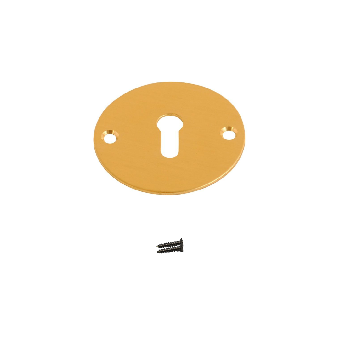 Escutcheon Keyhole Polished Brass 55mm