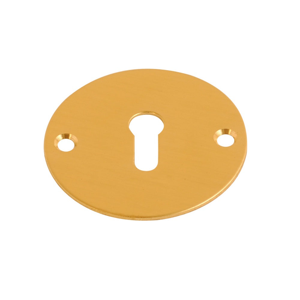 Escutcheon Keyhole Polished Brass 55mm