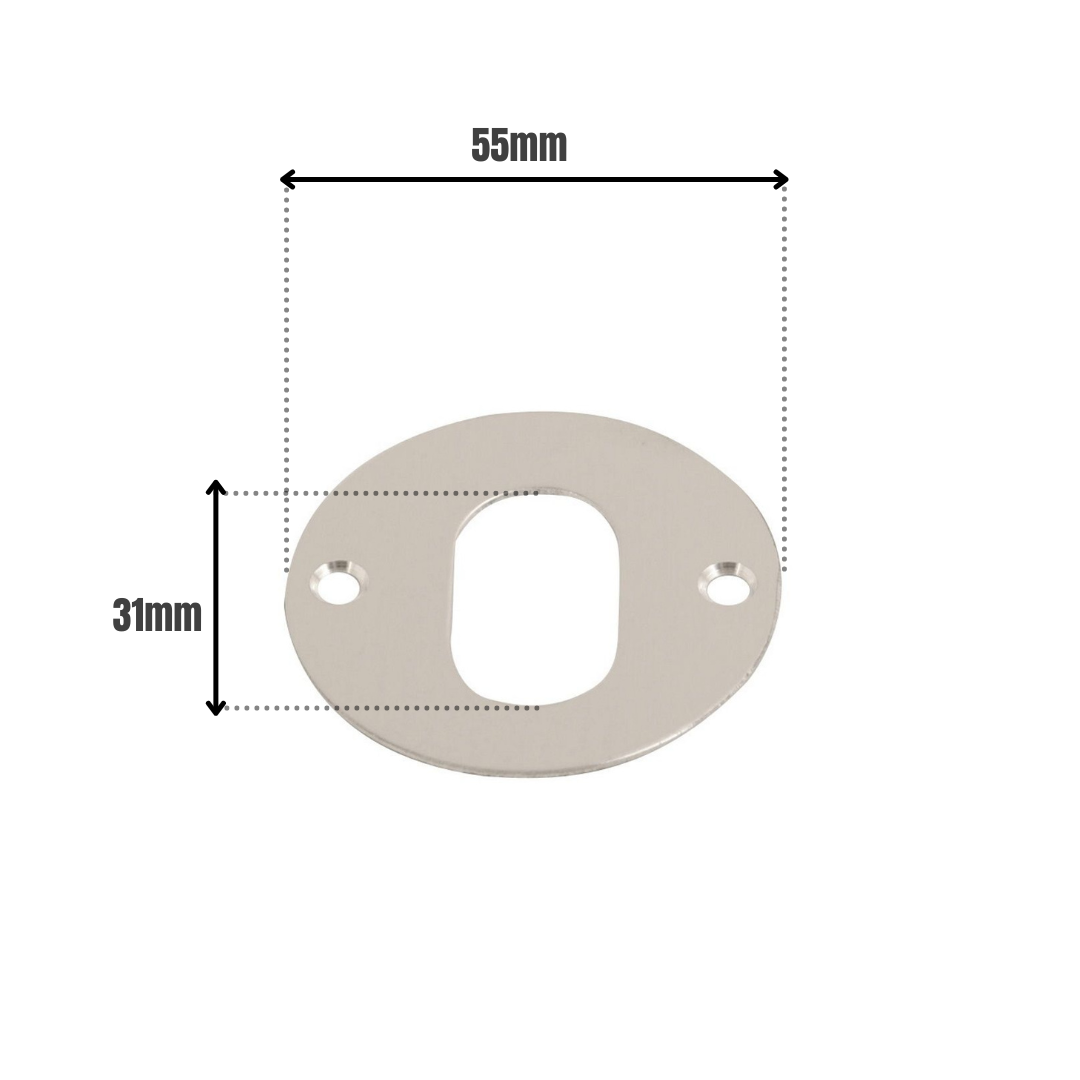 Escutcheon Oval SAA 55mm