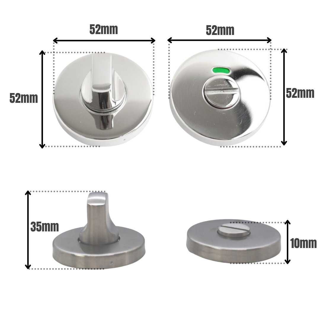 Vibe Indicator Bolt on Satin Chrome for Internal Doors