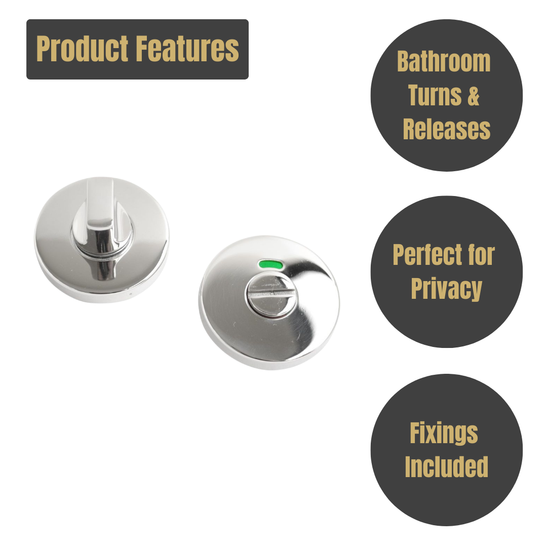 Vibe Indicator Bolt on Satin Chrome for Internal Doors