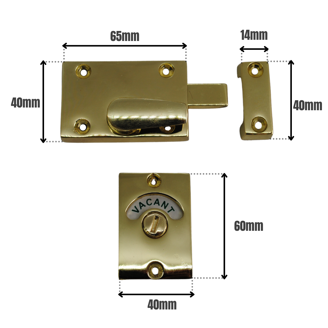 Vibe Indicator Bolt on Brass for Internal Doors