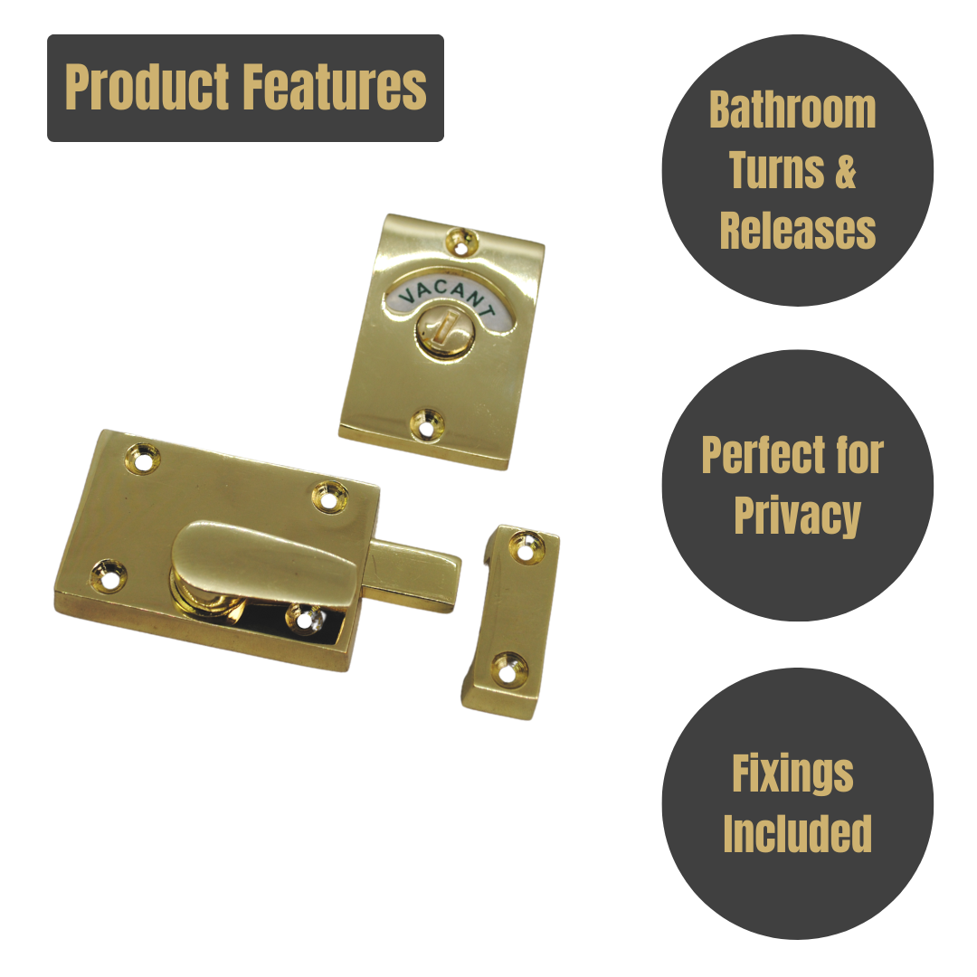 Vibe Indicator Bolt on Brass for Internal Doors