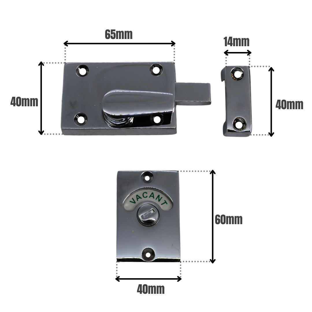Vibe Indicator Bolt on Chrome for Internal Doors