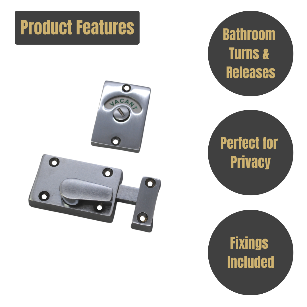 Vibe Indicator Bolt on Satin Chrome for Internal Doors