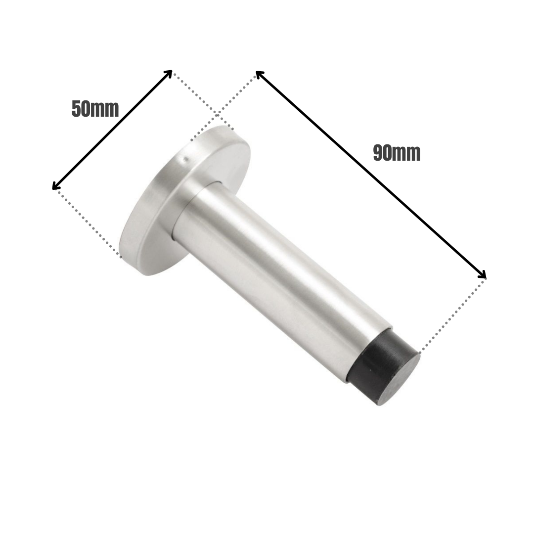 Vibe Projection Door Stop 90mm on Satin Stainless Steel