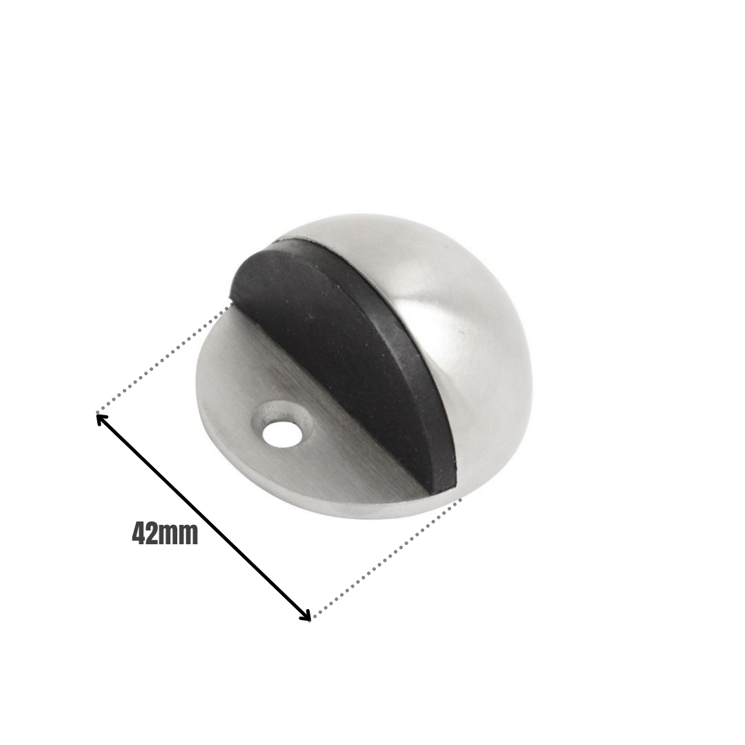 Vibe Hooded Door Stop 42mm on Satin Stainless Steel
