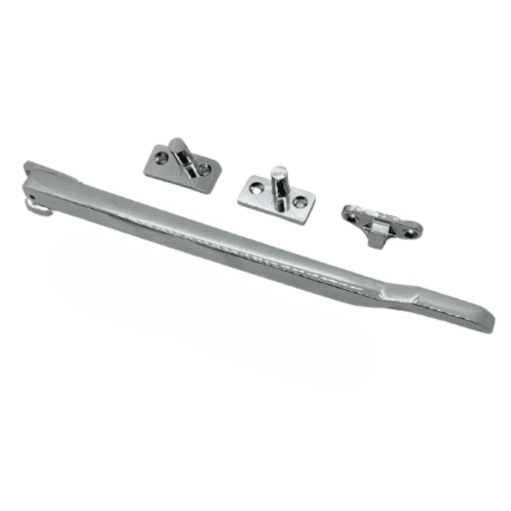 Window Casement Stay 250mm in Polished Chrome