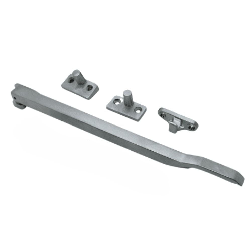 Window Casement Stay 250mm in Satin Chrome