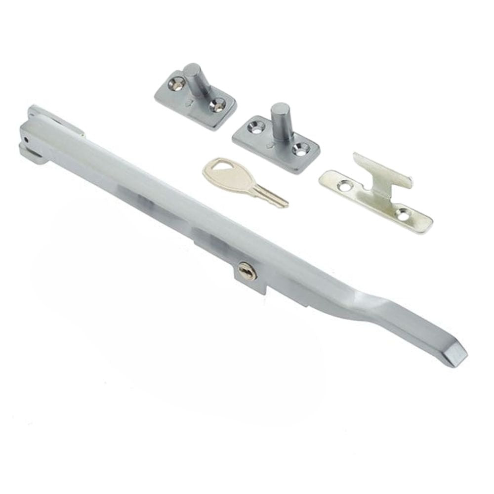 Locking Window Casement Stay 250mm in Satin Chrome