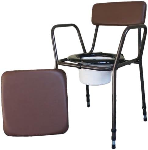 Aidapt Height Adjustable Stacking Commode Chair With Padded Seat - VR161