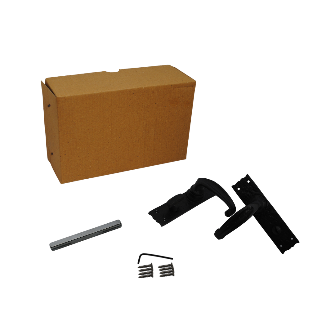 Isabella 38x155mm Lever Bathroom on Black Antique for Internal Doors