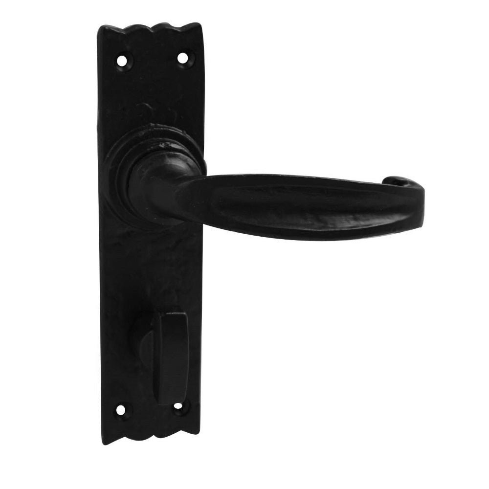 Isabella 38x155mm Lever Bathroom on Black Antique for Internal Doors