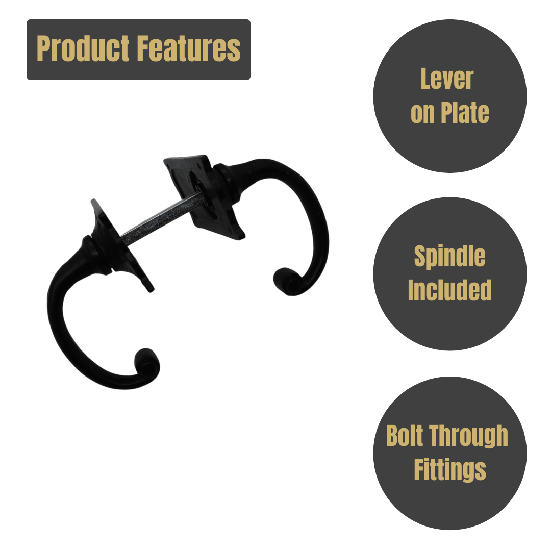 Merlin 51x115mm Lever Latch on Black Antique for Internal Doors