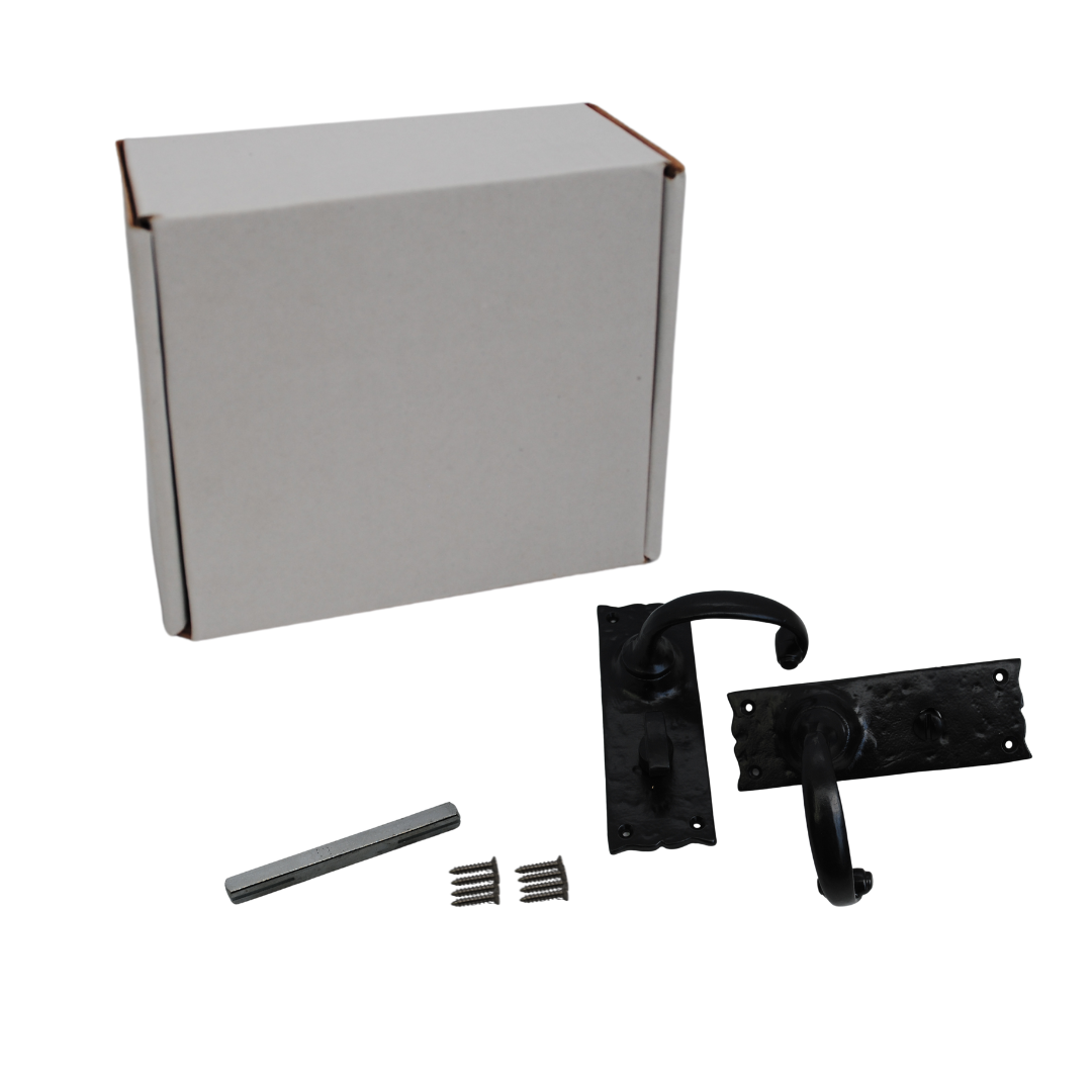 Merlin 51x155mm Lever Bathroom on Black Antique for Internal Doors