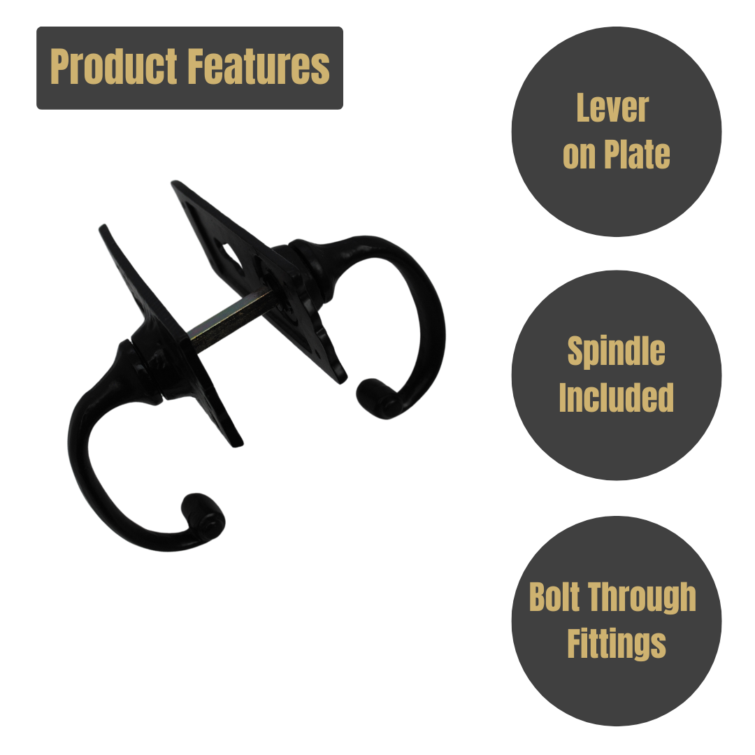 Merlin 51x115mm Lever Euro on Black Antique for Internal Doors