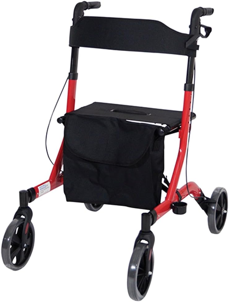 Deluxe Ultra Lightweight Folding 4 Wheeled Rollator