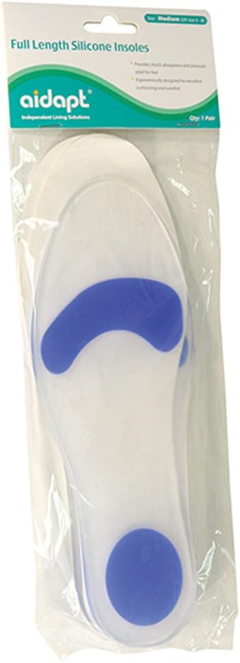 Full Length Medical Grade Silicone Insoles (Pair)