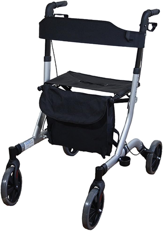 Deluxe Ultra Lightweight Folding 4 Wheeled Rollator