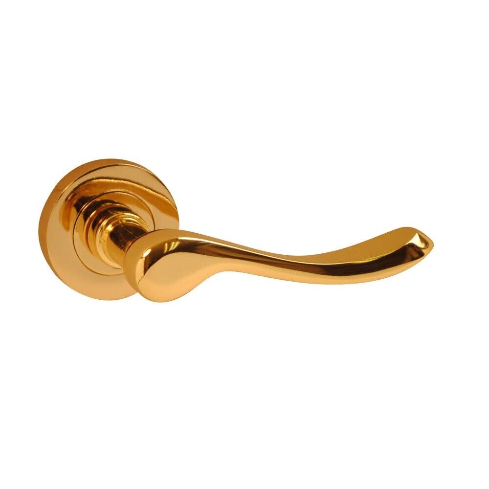 Versailles Internal Lever Door Handle Rose Chrome or Brass, Satin or Polished