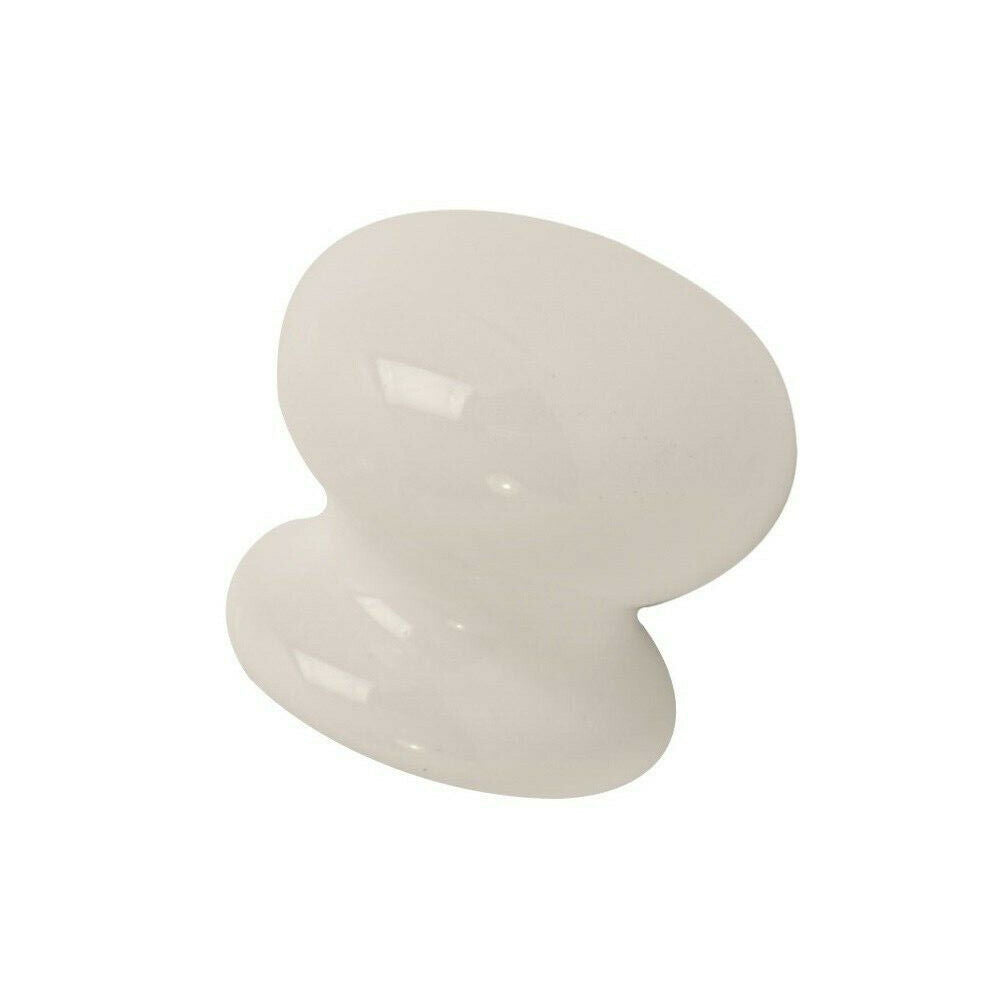 White Ceramic Round Knob Door Drawer Cabinet Cupboard Handle Kitchen Bathroom 35mm