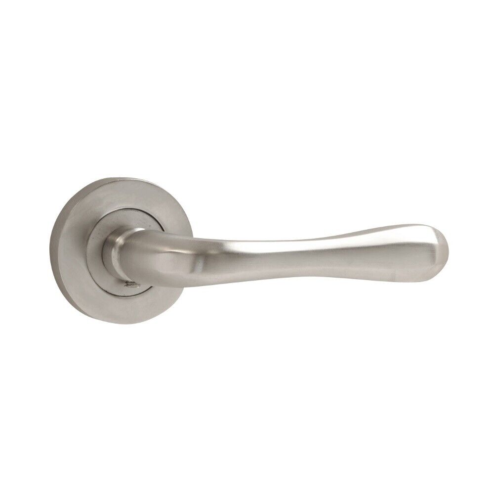 Leandro Internal Lever Door Handle on Rose Polished or Satin Chrome